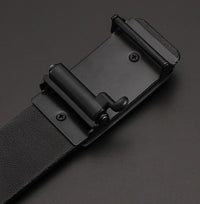 Men's Leather Belt Toothless Automatic Buckle Belt