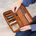 Anti-theft Swiping Retro Oil Wax Skin Large-capacity Handbag