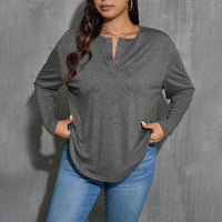 Simple Autumn And Winter Gray Versatile Loose Slimming Base Top