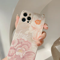 Retro Big Flower Phone Case Silicone