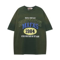Inkjet Distressed Cotton Short-sleeved T-shirt For Men