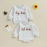 Children's Autumn Models Infant Toddler Alphabet Embroidery Long Sleeve One-piece Sweater Long Sleeve