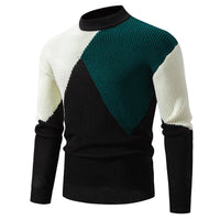 Sweater Men's Round Neck Multicolor Pullover Sweater