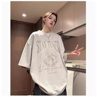 Suede-velvet Short-sleeve T-shirt Men's Summer