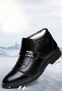 Solid Color Flat Heel High-top Winter Leisure Set Foot Round Head