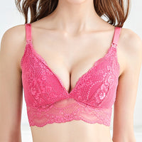 Large Size Without Steel Ring Women's Thin Lace Bra