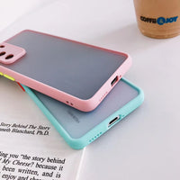 Contrasting Color All-inclusive Lens Skin Feel Suitable For Compatible WithHuawei Mobile Phone Case All-inclusive Edge