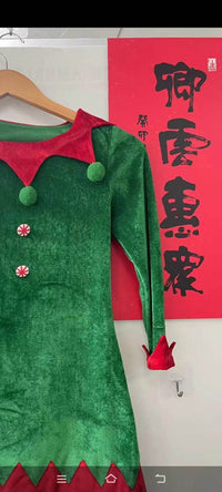 Children's Green Elf Costume Dress