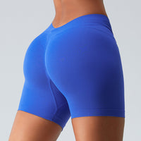 European And American Seamless Three-point Sports Shorts Women's Peach Hip Raise