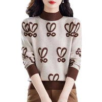 Fashion Casual Half Turtleneck Pullover Loose Slimming Ladies