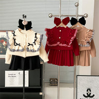 Internet Celebrity Ruffled Bow Little Princess Suit