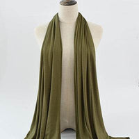 Solid Color Rayon Jersey Women's Scarf Mercerized Cotton Modal Kerchief