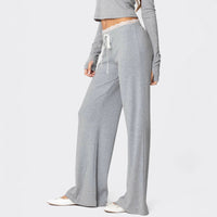 Women's Drawstring Drapey Loose Lace-trimmed Trousers