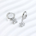 3A Zircon Stainless Steel Simple Bracelet Earrings Ins Niche Women's Ear Clip