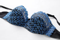 Slim Cup Lace Nylon Bra Embroidered