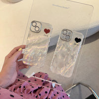 Simple Shell Grain Heart Mobile Phone Shell