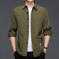 All-matching Shirt Men's Pocket Coat Top Bottoming Shirt