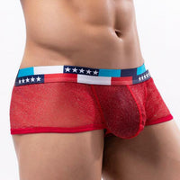 Performance See-through Ultra-fine Mesh Bag Low Waist U Convex Wide-brimmed Boxers