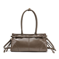Casual All-Match Vintage Oil Wax Leather Handheld Underarm Bag