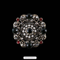 Baroque-style Vintage Crystal Brooch For Men And Women