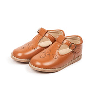 Girls' British Style Leather Shoes Hollow Breathable