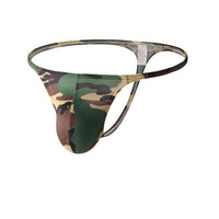 Low Waist Sexy Comfortable Breathable Camouflage U Pouch T-shaped Panties