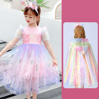 Girls Dress Colorful Angel With Wings