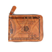 Personalized Dollar Men's Two-fold Buckle Multiple Card Slots Wallet Purse