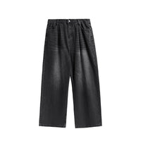 Loose Straight Men's Clothing Mid-high Waist Washed Wide Leg Jeans