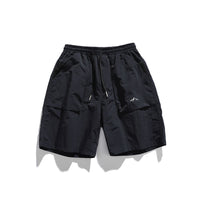 Solid Color Large Pocket Straight Cropped Pants Japanese Fashion Brand
