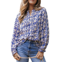 Wear Pullover Temperament Commute Style All-match Floral Print Pullover