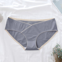 Seamless Cross One-piece Cotton Low Waist Pregnant Women Plus Size Pregnancy Safety Pants