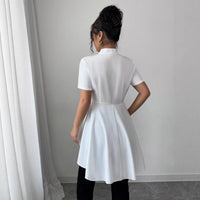 Elegant And Stylish Casual Shirt With A Symmetrical Hem