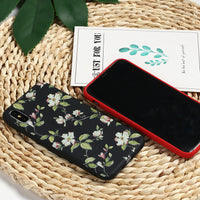 Compatible with Apple , Literary Floral All Inclusive Mobile Phone Case