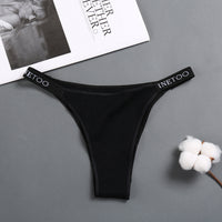 Women's high waist high slit cotton thong