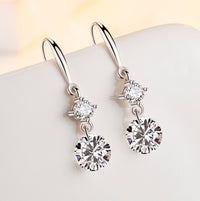 Elegant Sophisticated S925 Sterling Silver Earrings For Women