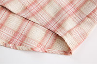 Irregular Pocket Personality Design Loose Plaid Shirt High Street Tide