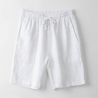 Summer Japanese Linen Men's Shorts Casual Beach Straight Short Pants