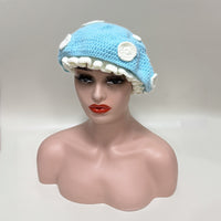Sweet Cute Mushroom Beret Children Hand Crocheted Polka Dot