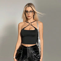 American Sexy Style Sleeveless Vest Autumn And Winter Slim-fitting Crop Top