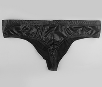 Men's Sexy Panties Imitation Leather Back Empty Thong