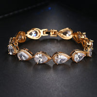 Womens Stylish Zircon Teardrop Bracelet