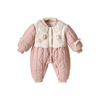 Baby Girl Autumn And Winter New Cute Princess Thin Cotton Romper Girl Romper Outwear