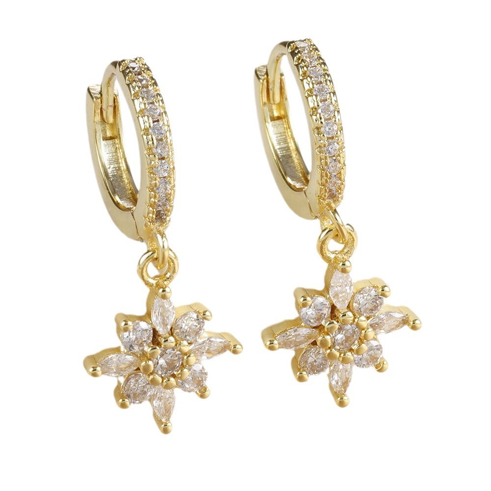 Diamond SUNFLOWER Earrings Fashion Exquisite Women