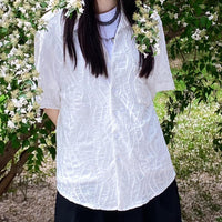 Niche Advanced Design Sense New Chinese Style Cuban Collar Retro Short Sleeve