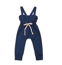 Pure cotton stripe jumpsuit