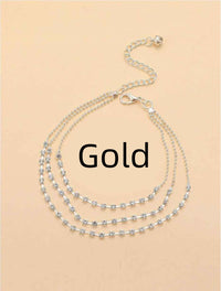 Personalized Diamond Claw Chain Multi-layered All-matching Anklet