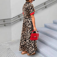 Women's Elegant Loose V-Neck Casual Dress