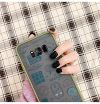 English label frosted phone case