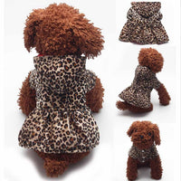 Pet Clothes Leopard Print Double-sided Dress